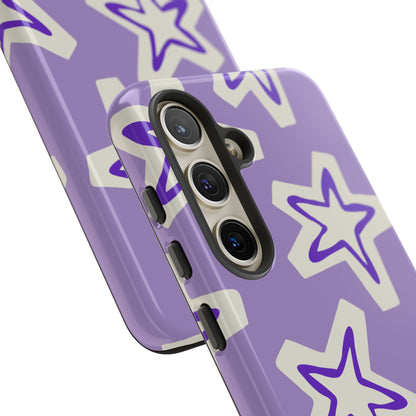 Starry Pattern Phone Case, Cute Star Design, Tough Phone Cover, Gifts for Her, Stylish Phone Accessory