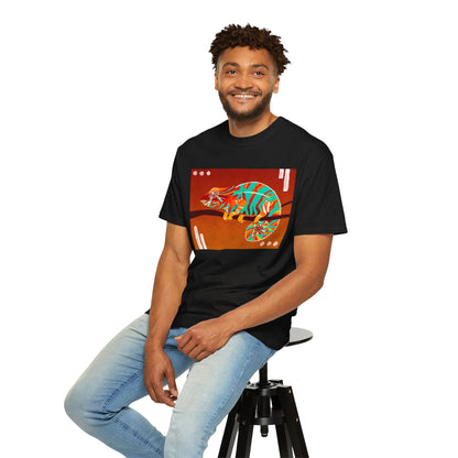 Vibrant Chameleon T-Shirt | Eco-friendly Fashion Tee, Unisex Graphic Tee, Animal Lover Shirt, Gift for Nature Enthusiasts