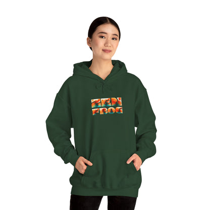 Vibrant Unisex Hoodie with Zen Frog and Snake Design, Cool Gift for Nature Lovers, Casual Wear for All Occasions, Gift for Her, Cool Hoodies