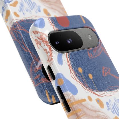 Artistic Phone Case with Abstract Design, Tough Phone Case, Unique Gift, Trendy Accessories, Modern Art Case, Stylish Tech Gear