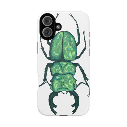 Green Beetle Phone Case - Tough Cases, Insect Lover Gift, Nature Lover Accessory, Unique Phone Cover, Eco-Friendly Design