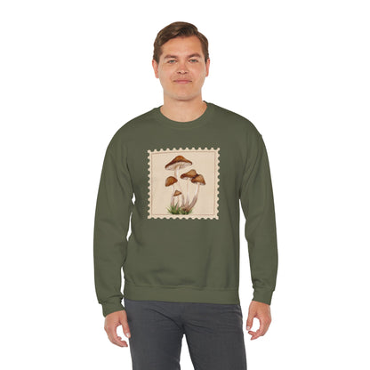 Mushroom Vibes Unisex Crewneck Sweatshirt - Cozy Fashion, Nature Lover Gift, Fall Outfit, Eco-Friendly Style, Perfect for Autumn, Artsy Sweatshirts, Premium, Nature-inspired Crewnecks