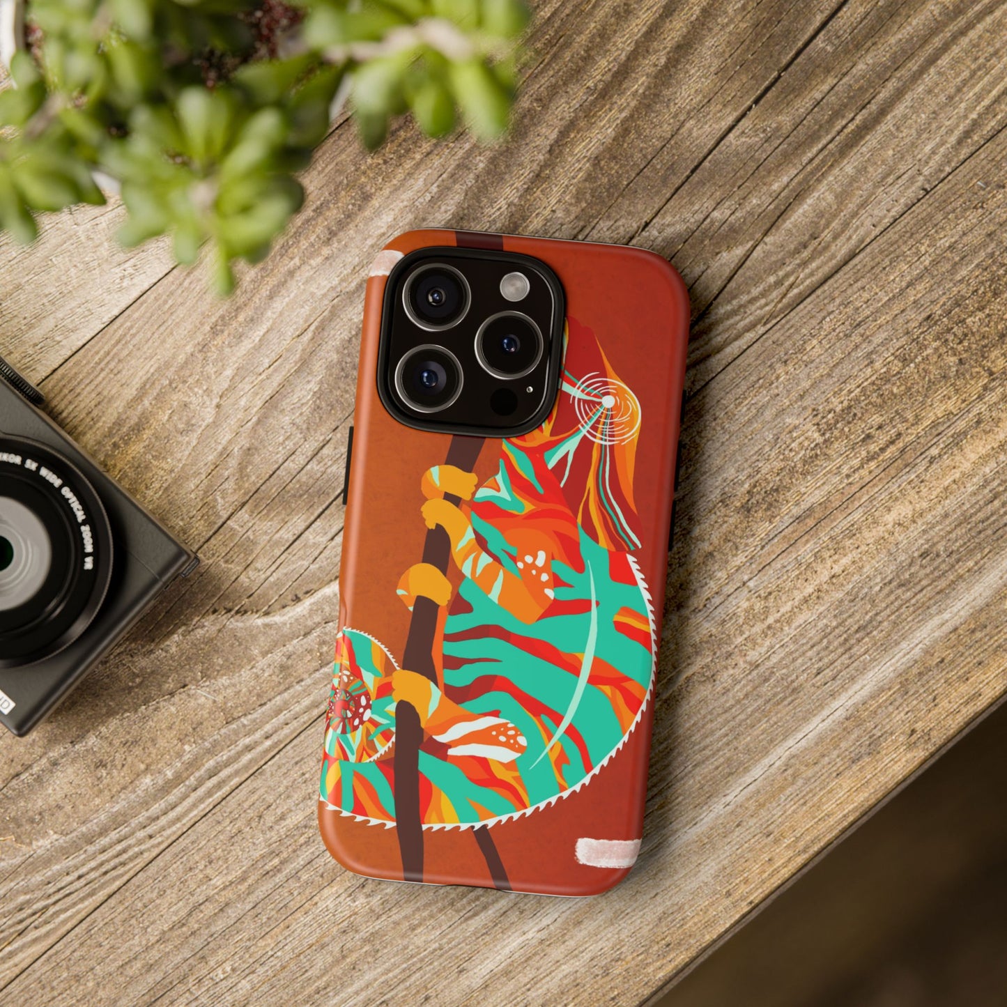 Chameleon Phone Case - Vibrant Artistic Design, Tough Cases for Animal Lovers, Unique Gift, Eco-Friendly Protection