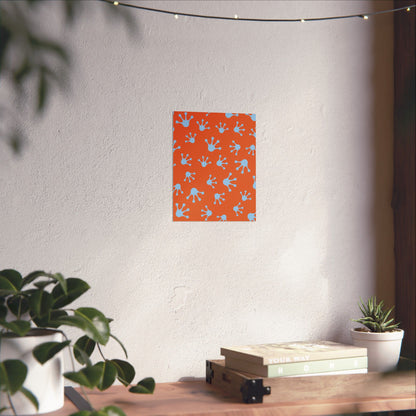 Funky Frog Splash Art Print, Kids Room Decor, Whimsical Wall Art, Nature Inspired Decor, Playful Home Touches