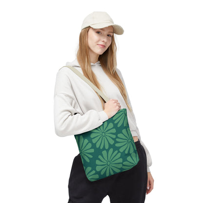 Green Floral Tote Bag - Stylish Eco-Friendly Reusable Shopping Bag, Perfect Gift for Mothers Day, Summer Outings, Casual Days
