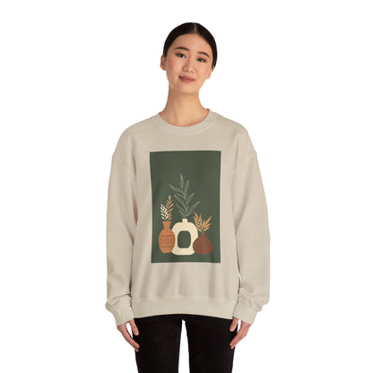 Fall-Inspired Botanical Crewneck Sweatshirt, Cozy Sweatshirt for Women, Warm Unisex Sweater, Autumn Gift,  Plant Lover Apparel