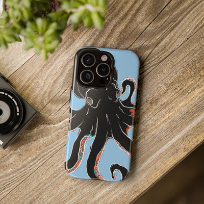 Octopus Tough Phone Case, Sea Creature Design, Ocean Lover Gift, Unique Phone Cover, Underwater Artwork