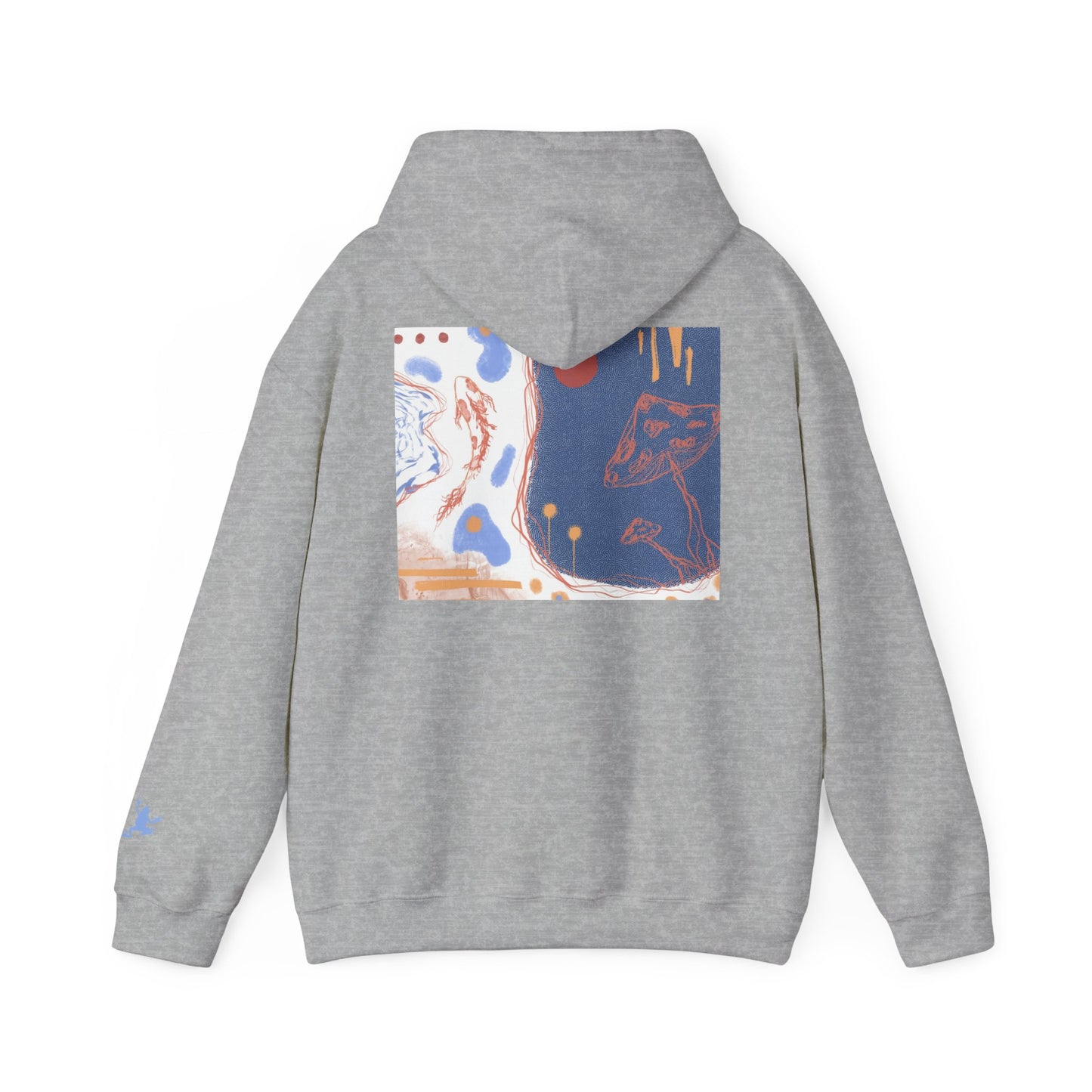 Artistic Unisex Hooded Sweatshirt - Cozy Streetwear for Comfort, Gift for Art Lovers, Perfect for Fall, Casual Style