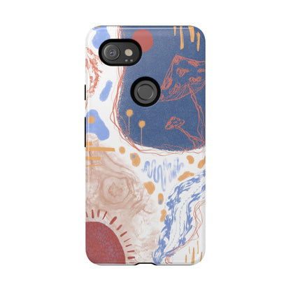 Artistic Phone Case with Abstract Design, Tough Phone Case, Unique Gift, Trendy Accessories, Modern Art Case, Stylish Tech Gear