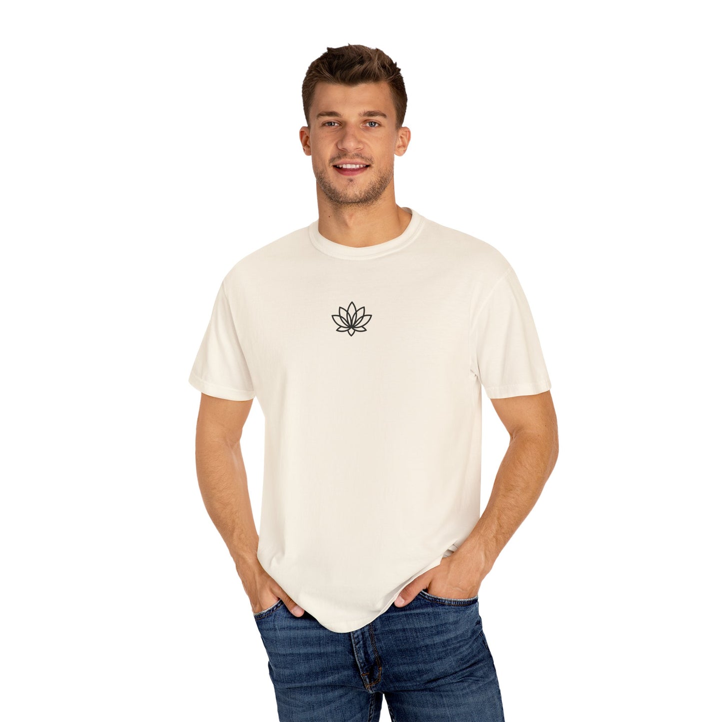 Lotus Bloom Unisex T-shirt, Soft Cotton Tee, Spiritual Gift, Meditation Wear, Casual Daily Outfit, Nature Lover Apparel