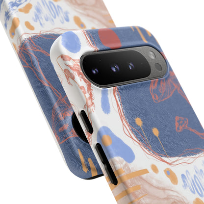 Artistic Phone Case with Abstract Design, Tough Phone Case, Unique Gift, Trendy Accessories, Modern Art Case, Stylish Tech Gear