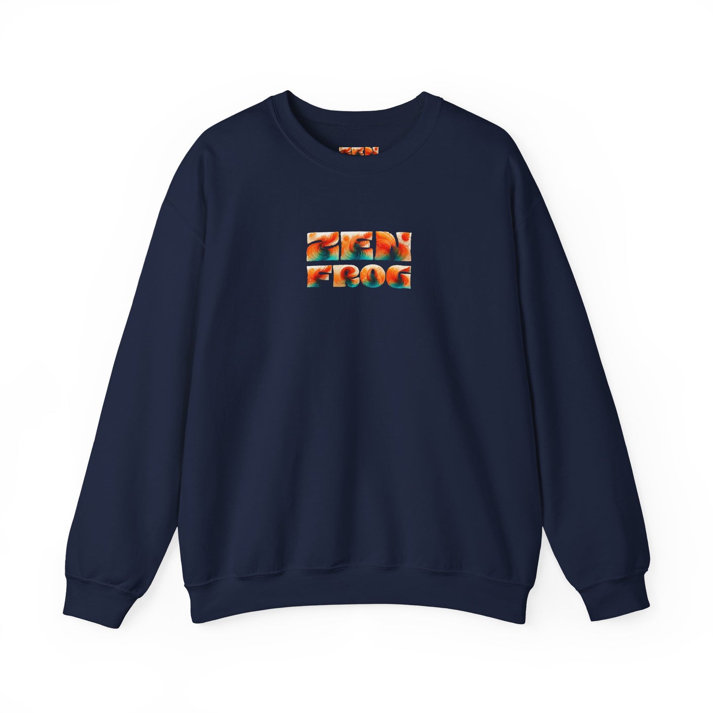 Zen Frog Crewneck Sweatshirt | Cozy Unisex Pullover for Relaxation, Ideal Gift for Nature Lovers, Perfect for Lounging and Casual Outings, Moon, Gift for Him, Gift for Her