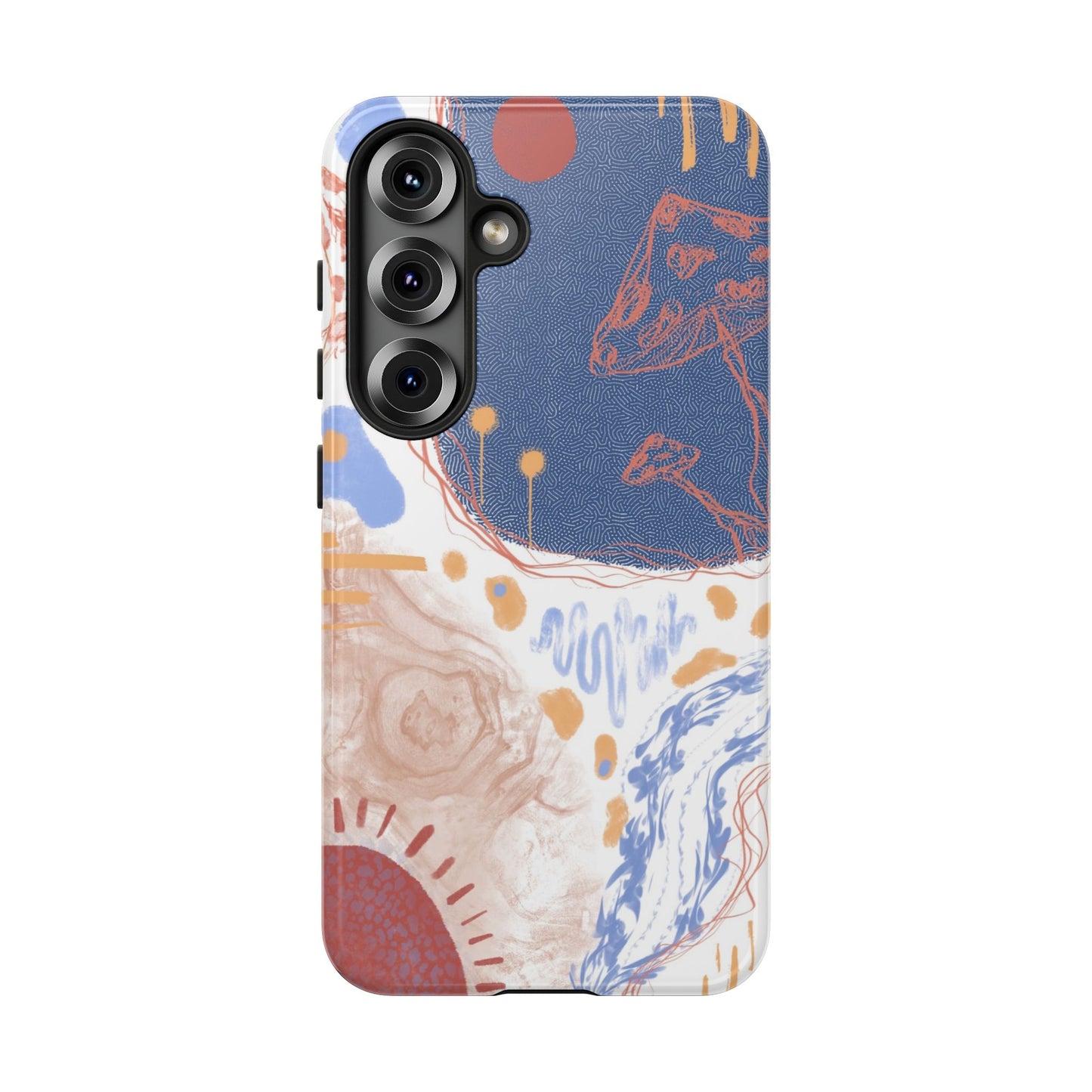 Artistic Phone Case with Abstract Design, Tough Phone Case, Unique Gift, Trendy Accessories, Modern Art Case, Stylish Tech Gear