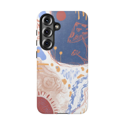 Artistic Phone Case with Abstract Design, Tough Phone Case, Unique Gift, Trendy Accessories, Modern Art Case, Stylish Tech Gear