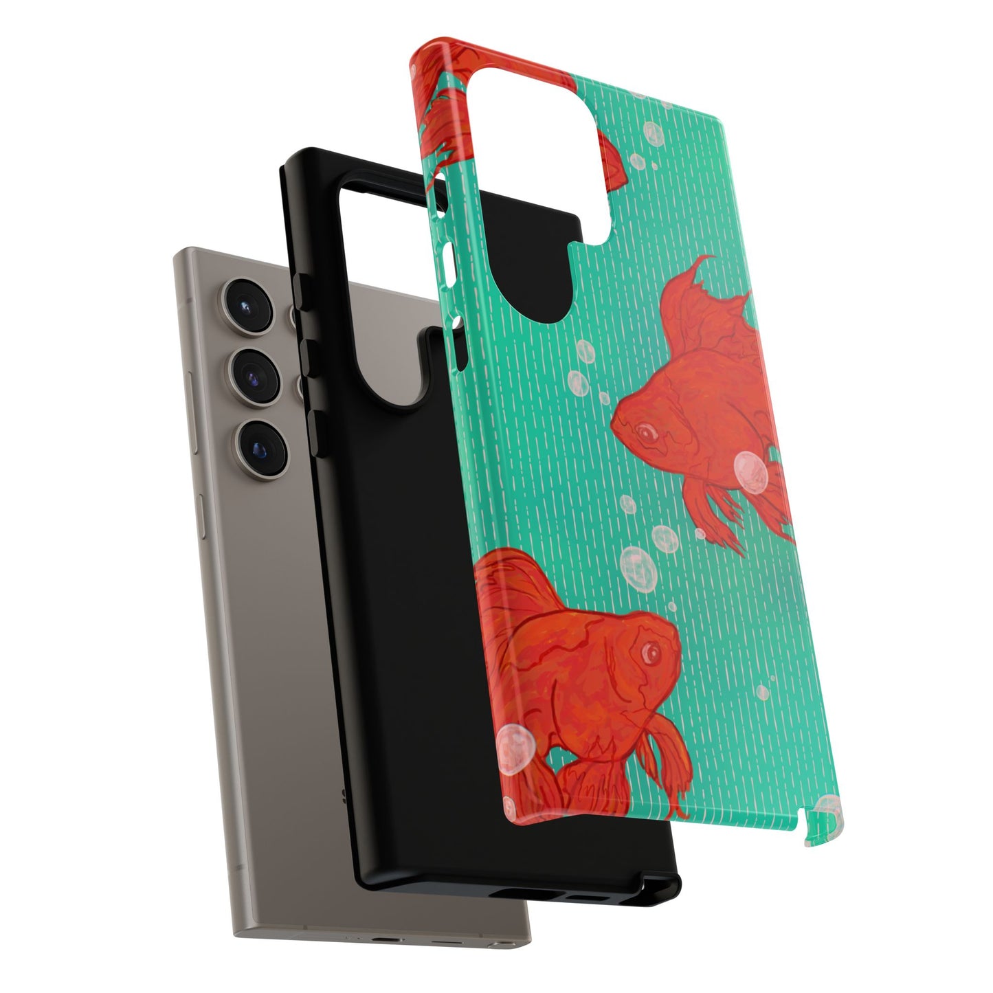 Vibrant Goldfish Phone Case, Colorful iPhone Cover, Ocean Vibe Accessory, Unique Gift for Fish Lovers, Cute Phone Cases