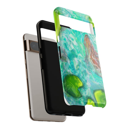 Watercolor Phone Case, Nature Lover Gift, Tough Phone Cover, Phone Accessory, Unique Design for Spring/Summer, Lily Pad, Fish Pond