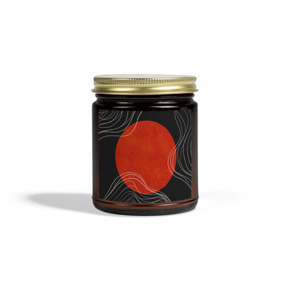Artistic Scented Candle - Coconut Apricot Wax, Abstract Home Decor, Relaxation Gift, Aromatherapy, Modern Candle Holder