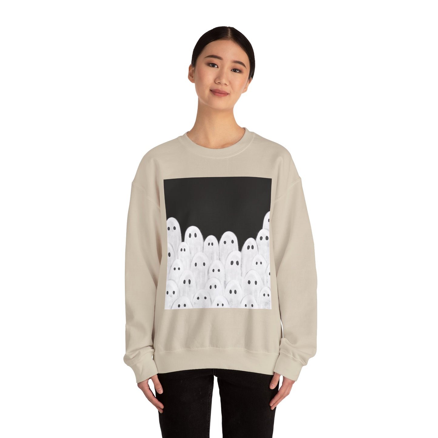 Painted Ghosts Crewneck | Cozy Sweatshirt, Perfect for Halloween, Fall, and Spooky Season