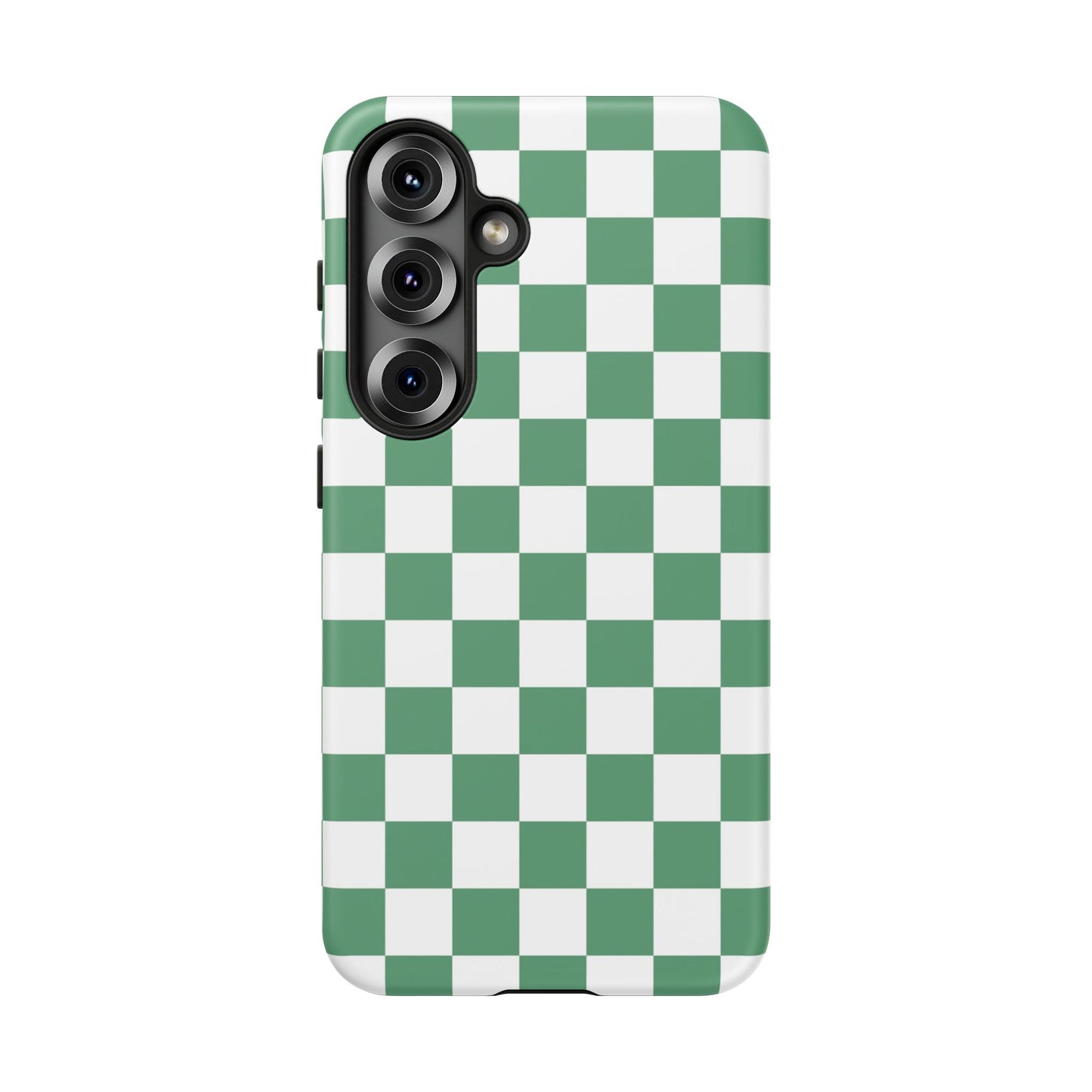 Stylish Phone Case - Green Checker Print, Trendy Phone Cover, Unique Gift, Modern Accessories, Eco-Friendly Case