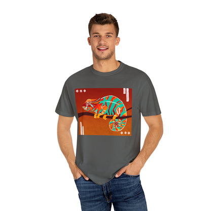 Vibrant Chameleon T-Shirt | Eco-friendly Fashion Tee, Unisex Graphic Tee, Animal Lover Shirt, Gift for Nature Enthusiasts