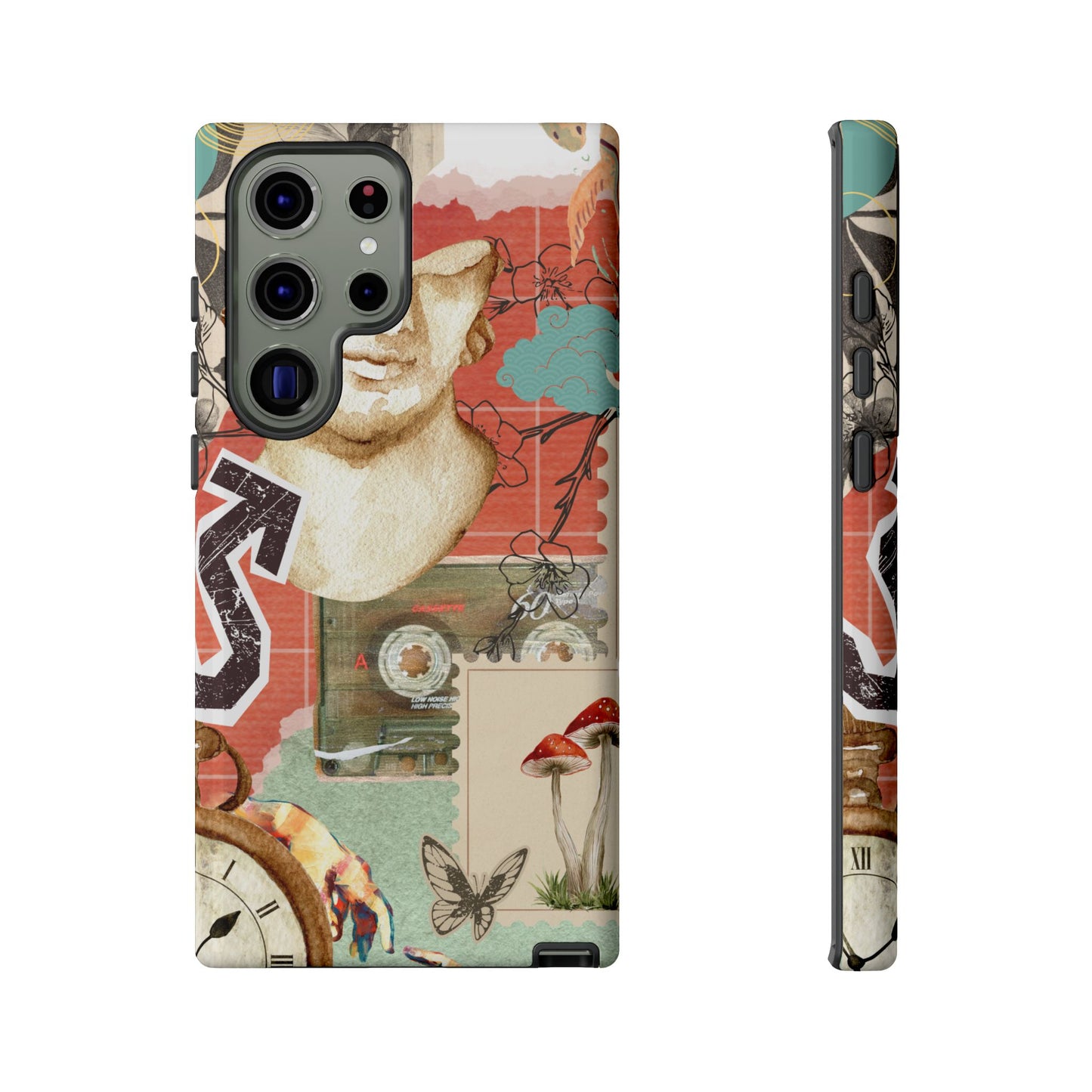 Artistic iPhone Case, Tough Cases with Vintage Design, Unique Phone Cover, Gift for Art Lovers, Protective Case for All Occasions, Vintage Collage Art