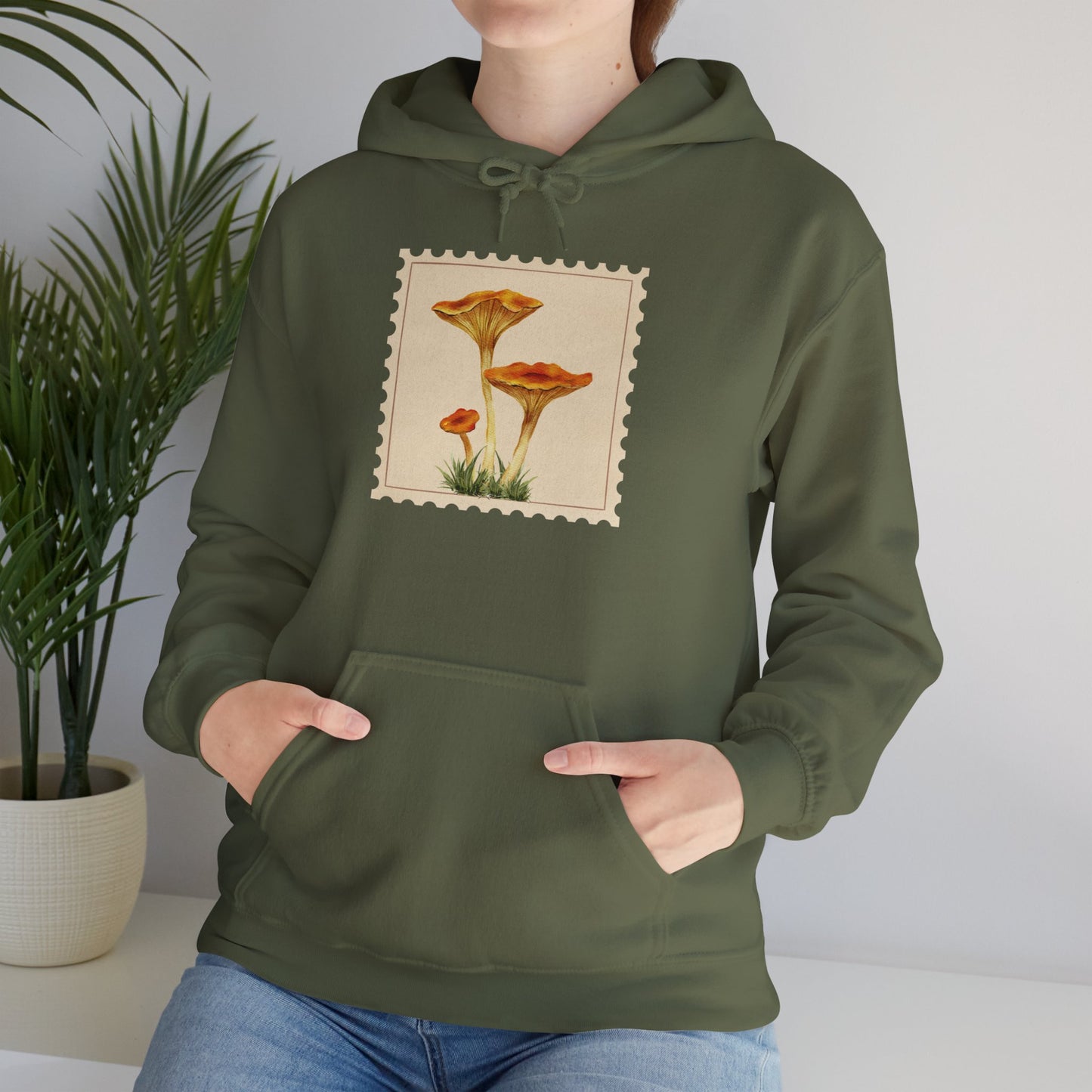 Botanical Print Hoodie, Cozy Sweatshirt, Nature Lover Gift, Comfortable Casual Wear, Fall Fashion, Unisex Hoodie, Comfy Mushroom Hoodie, Nature Vibes, Perfect for Fall