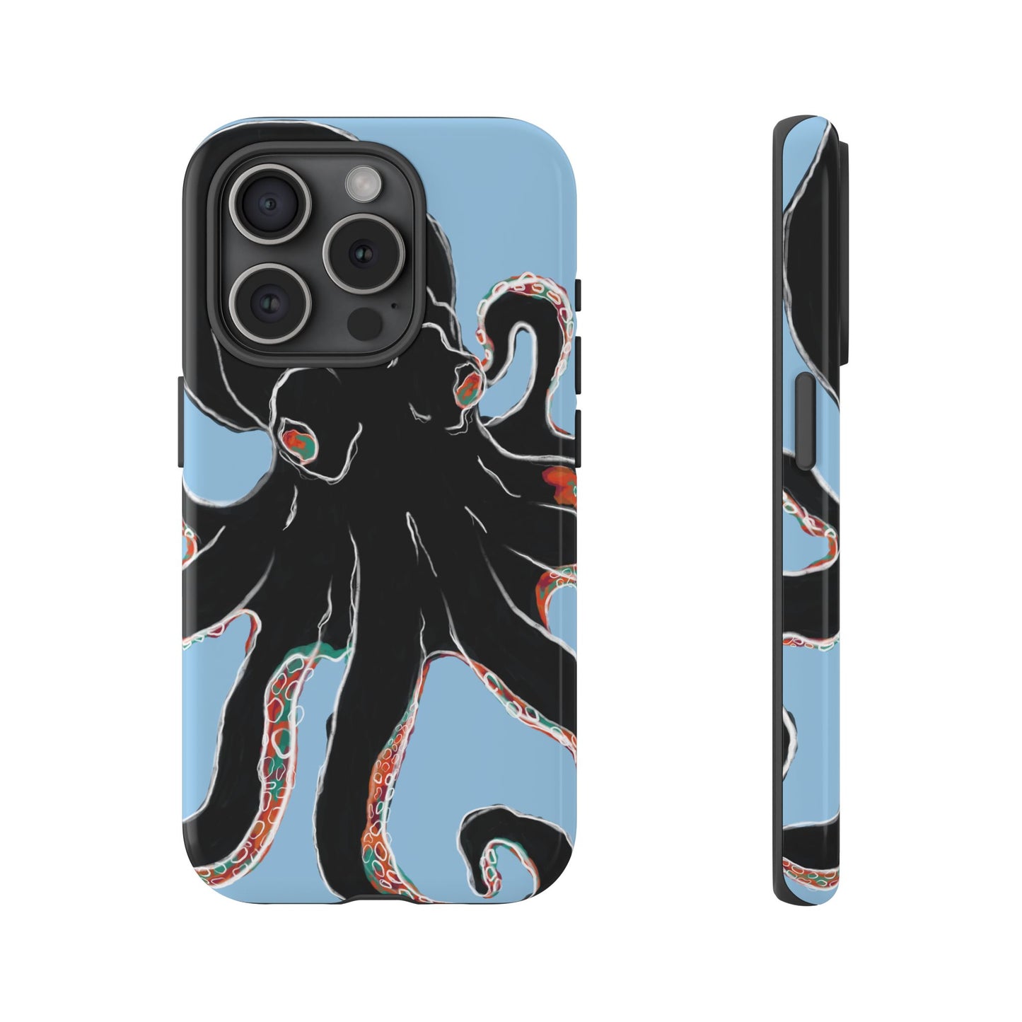 Octopus Tough Phone Case, Sea Creature Design, Ocean Lover Gift, Unique Phone Cover, Underwater Artwork