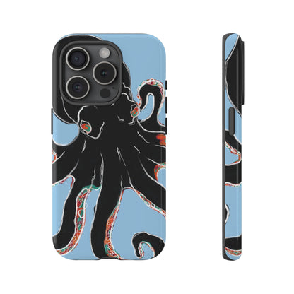 Octopus Tough Phone Case, Sea Creature Design, Ocean Lover Gift, Unique Phone Cover, Underwater Artwork