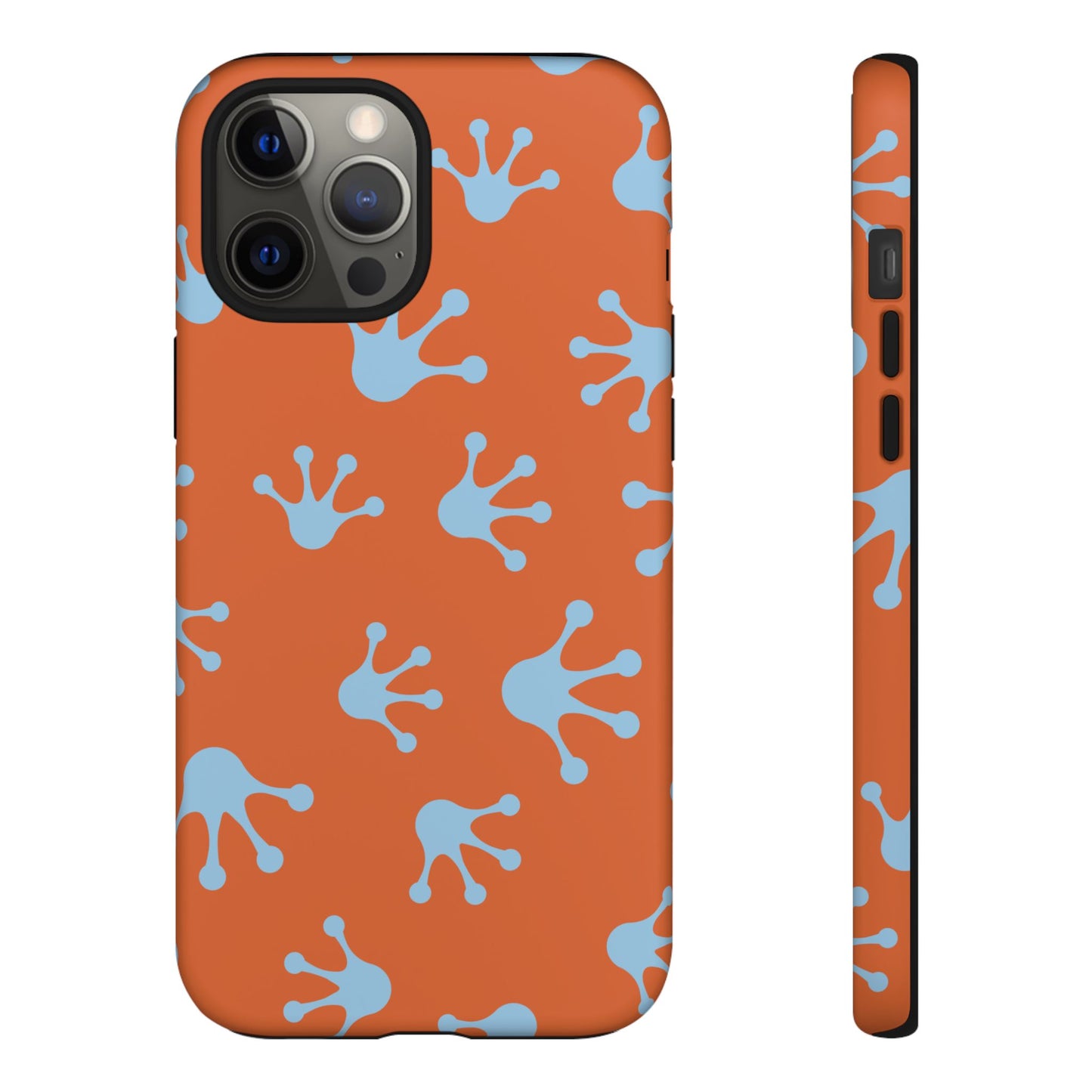 Frog Print Phone Case - Tough Cases, Orange Frog Design, Unique Gift, Fun Accessories, Vibrant Phone Cases, Cool Cases