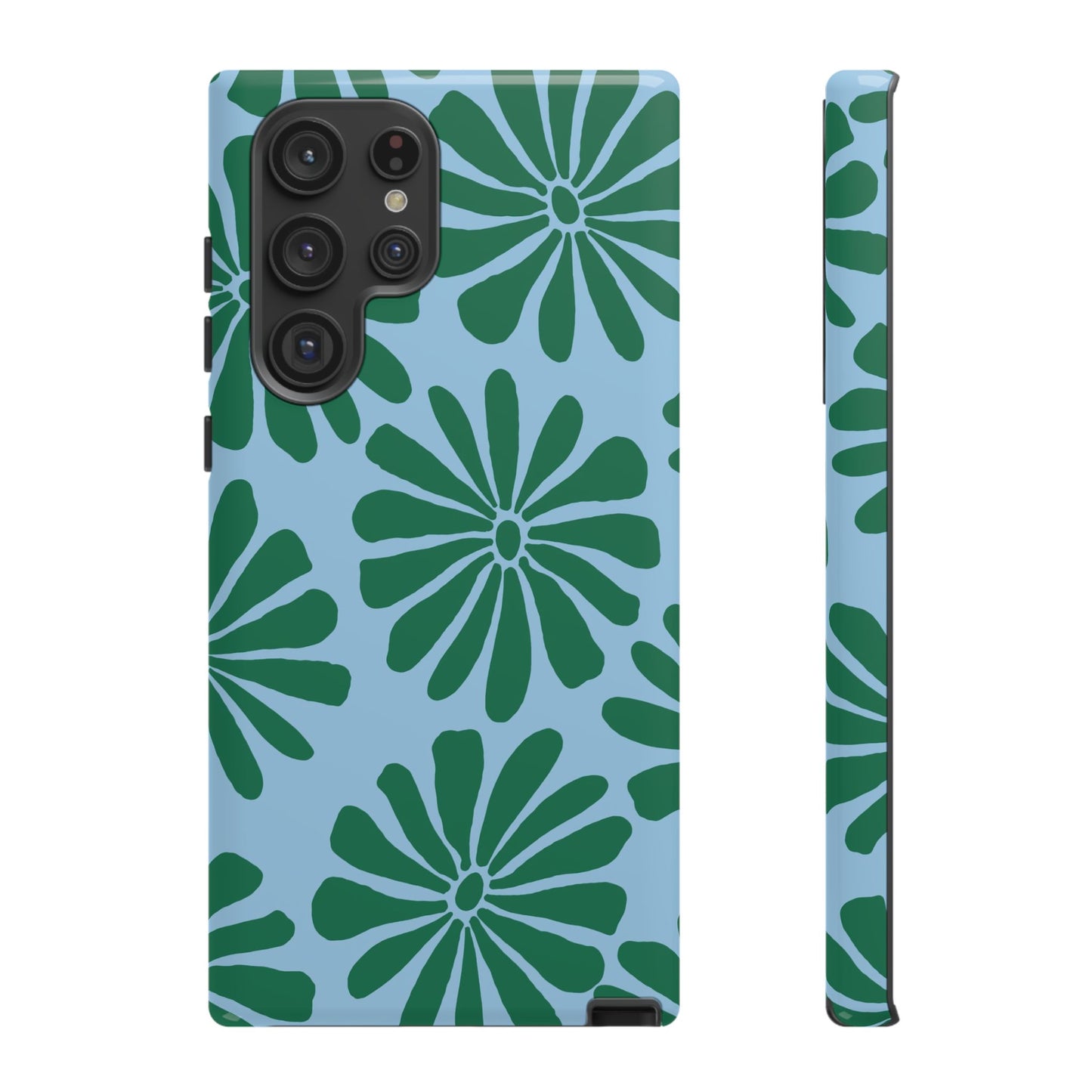 Stylish iPhone Case, Floral Phone Cover, Tough Phone Cases, Green Daisy Design, Unique Gift for Her, Spring Accessories