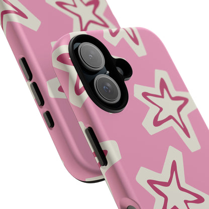 Starry Pink Phone Case | Tough Cases for Trendy Protection, Cute Gift, Fun Design, Holiday Match, Everyday Use