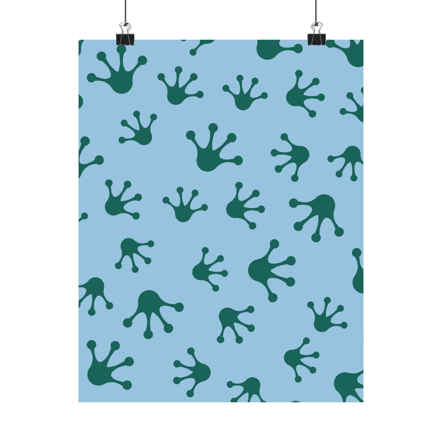 Frog Pattern Matte Vertical Posters, Wall Art, Kids Room Decor, Nursery Decor, Eco-Friendly Art, Unique Gift Idea