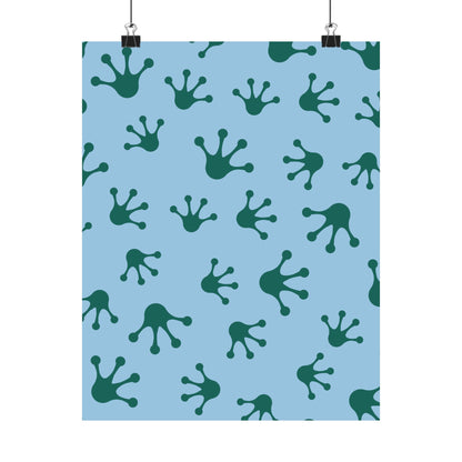 Frog Pattern Matte Vertical Posters, Wall Art, Kids Room Decor, Nursery Decor, Eco-Friendly Art, Unique Gift Idea