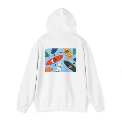 Serene Adventure Hoodie with Lotus Design, Eco-Friendly Sweatshirt for Outdoors, Yoga, Surfing, Beach Days, Mindfulness, Gift for Her, Gift for Him, Kayak Sweatshirt, Outdoor Designs