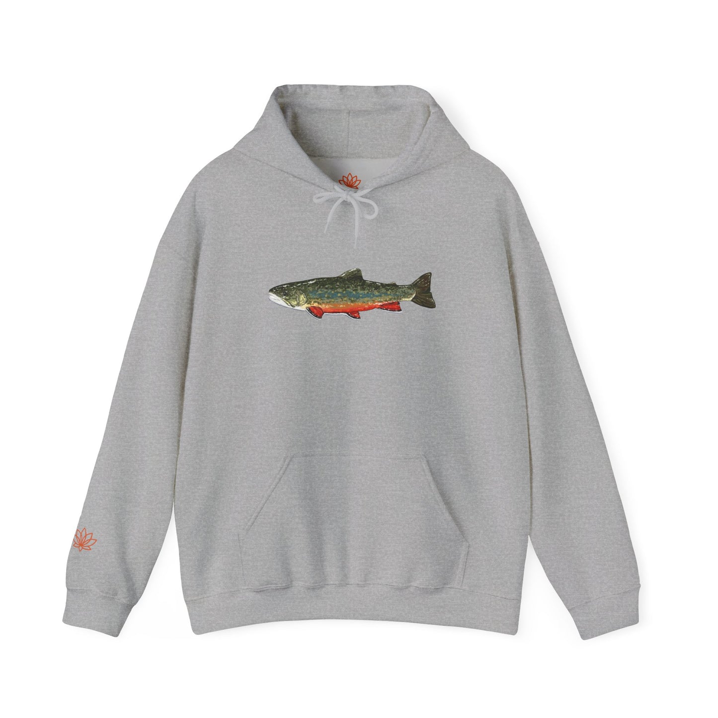 Trout Design Heavy Blend Hoodie, Fishing Gift, Outdoor Apparel, Comfortable Sweatshirt, Unisex Hoodie, Casual Fishing Wear