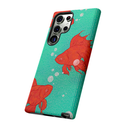 Vibrant Goldfish Phone Case, Colorful iPhone Cover, Ocean Vibe Accessory, Unique Gift for Fish Lovers, Cute Phone Cases