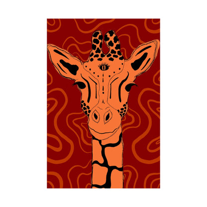 Artistic Giraffe Poster, Vibrant Animal Wall Art, Bohemian Home Decor, Unique Gift for Zoo Lovers, Wildlife Enthusiast Wall Print