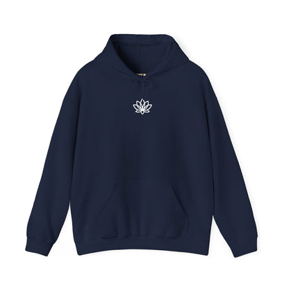 Lotus Flower Unisex Hoodie: Cozy Sweatshirt, Gift for Yoga Lovers, Meditation Apparel, Casual Streetwear, Nature-Inspired Wear, Artsy Collage, Cool Crewnecks