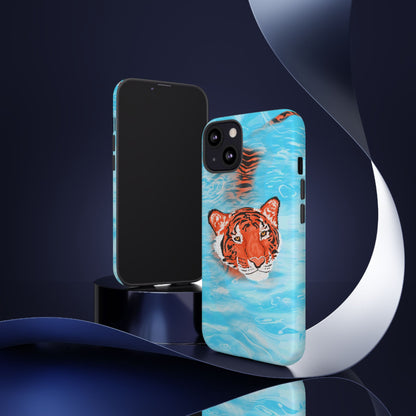 Vibrant Tiger Phone Case, Wildlife Lover Gift, Phone Accessories, Animal Print Case, Summer Vibe, Cool Phone Cover