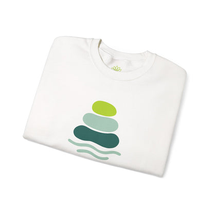 Serene Stones Unisex Crewneck Sweatshirt, Cozy Sweatshirt, Relaxation Apparel, Casual Wear, Mindfulness Gift