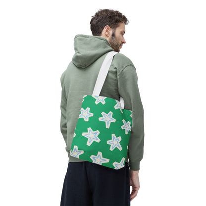 Starry Green AOP Tote Bag | Stylish Grocery Tote, Eco-Friendly Bag, Beach Bag, Weekend Getaway, Custom Design