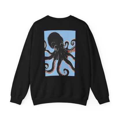 Artsy Octopus Crewneck Sweatshirt | Unisex Cozy Apparel, Perfect Gift for Sea Lovers, Casual Fashion for All Occasions