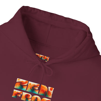 Vibrant Unisex Hoodie with Zen Frog and Snake Design, Cool Gift for Nature Lovers, Casual Wear for All Occasions, Gift for Her, Cool Hoodies