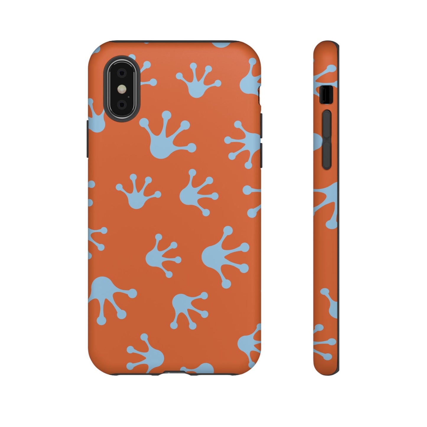 Frog Print Phone Case - Tough Cases, Orange Frog Design, Unique Gift, Fun Accessories, Vibrant Phone Cases, Cool Cases