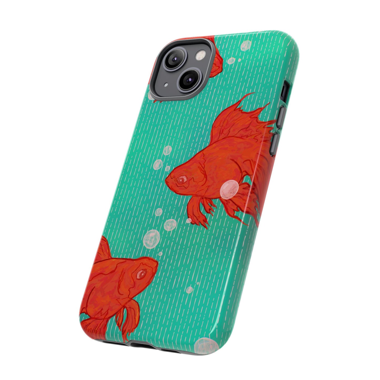 Vibrant Goldfish Phone Case, Colorful iPhone Cover, Ocean Vibe Accessory, Unique Gift for Fish Lovers, Cute Phone Cases