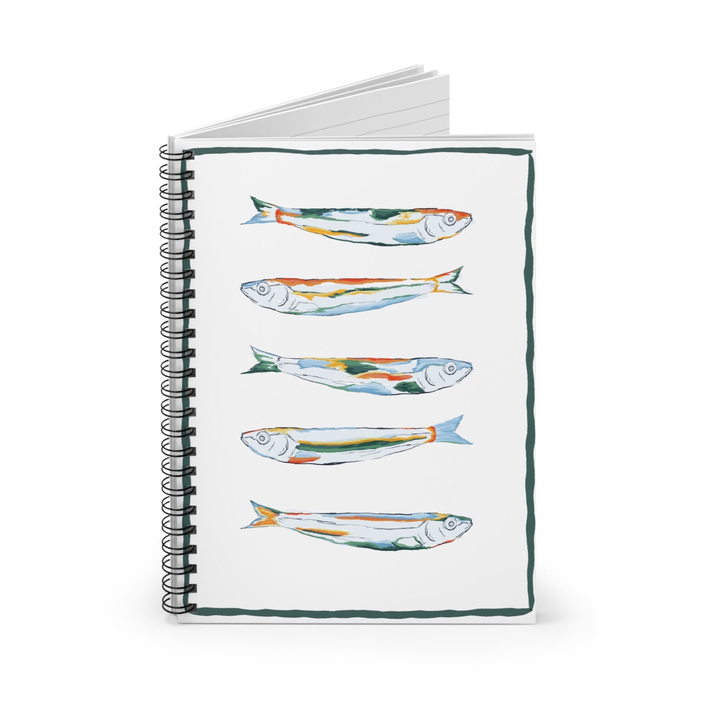 Colorful Fish Spiral Notebook - Perfect for Journaling, School, Gifts, Unique Art, Eco-Friendly, Creative Writing, Funky Fish Art, Quirky Notebooks, Journal for Animal Lovers