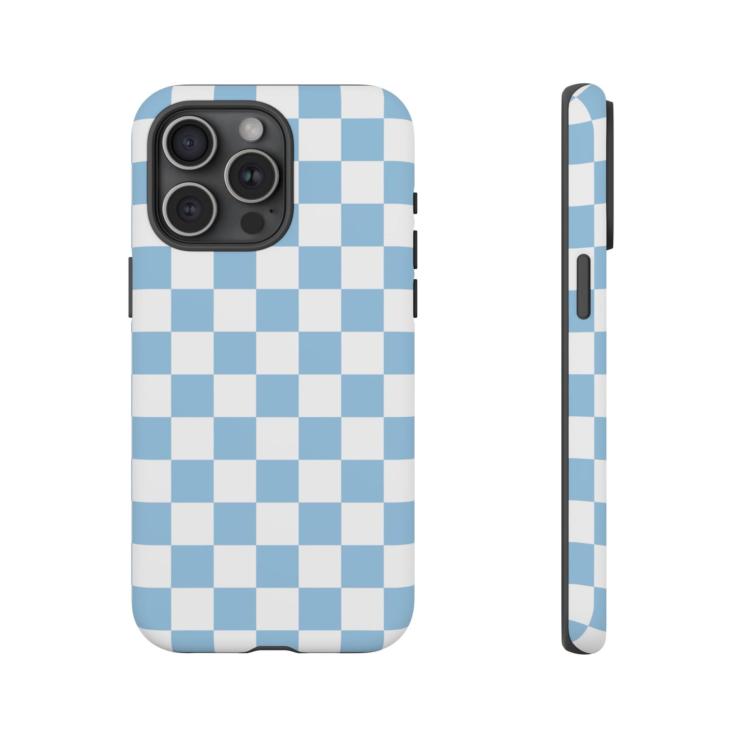 Blue Checkered Phone Case, Tough Phone Cover, Stylish Mobile Protector, Unique Gift for Him/Her, Trendy Accessories for Holidays