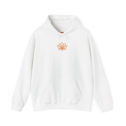 Serene Adventure Hoodie with Lotus Design, Eco-Friendly Sweatshirt for Outdoors, Yoga, Surfing, Beach Days, Mindfulness, Gift for Her, Gift for Him, Kayak Sweatshirt, Outdoor Designs