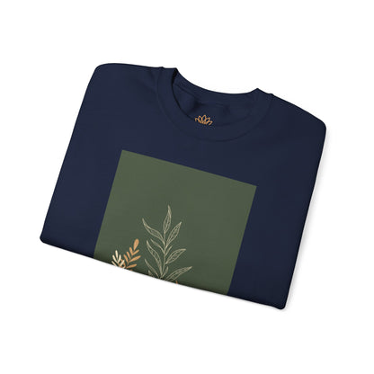 Fall-Inspired Botanical Crewneck Sweatshirt, Cozy Sweatshirt for Women, Warm Unisex Sweater, Autumn Gift,  Plant Lover Apparel