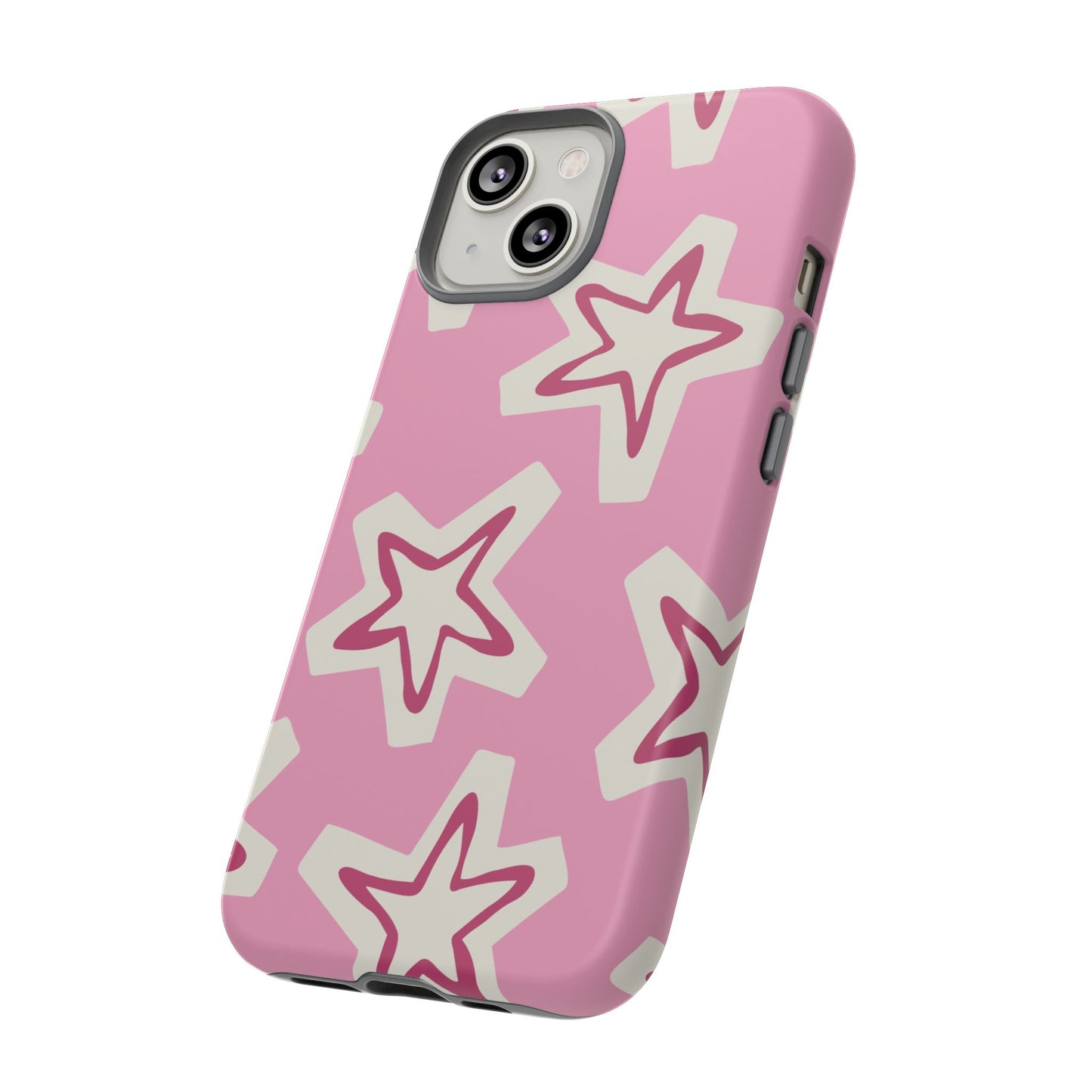 Starry Pink Phone Case | Tough Cases for Trendy Protection, Cute Gift, Fun Design, Holiday Match, Everyday Use